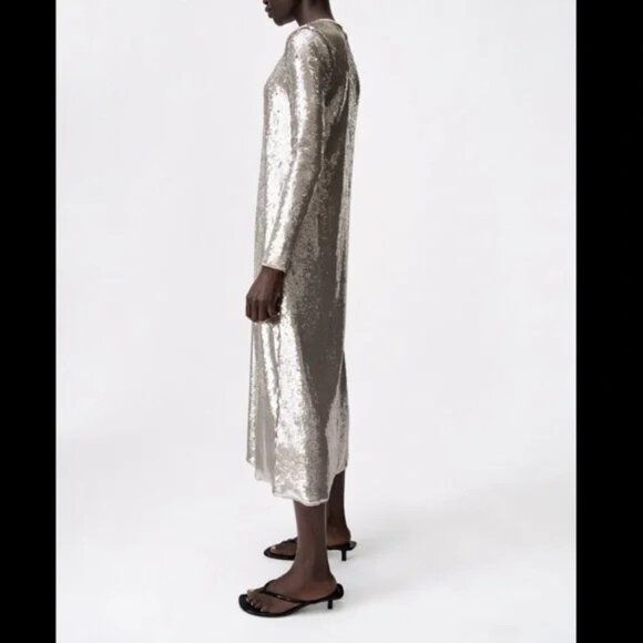 ZARA silver sequin dress - Picture 2 of 6